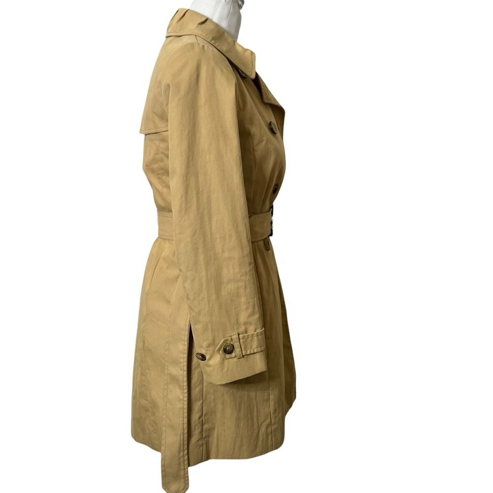 J.Crew Icon Trench Coat Size 0P Khaki Tan Double Breasted Classic Petite - Picture 7 of 10
